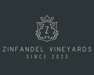 Crown Vineyard Shield logo design