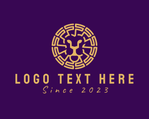 Relic - Ancient Aztec Lion Head logo design