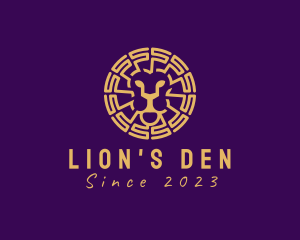 Ancient Aztec Lion Head logo design