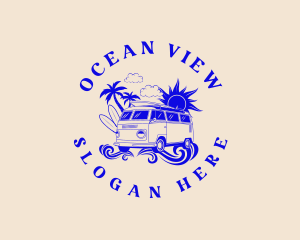 Hippie Beach Van logo design