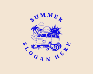 Hippie Beach Van logo design