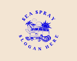 Hippie Beach Van logo design