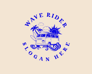 Hippie Beach Van logo design