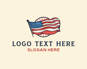 Heritage - American USA Flag logo design