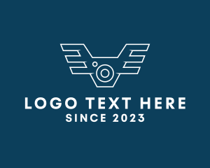 Photo Editing - Camera Wings Drone logo design