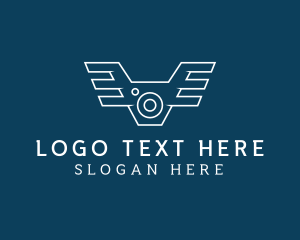 Counting - Camera Wings Drone logo design
