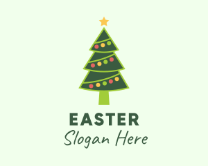 Gingerbread Man - Holiday Christmas Tree logo design