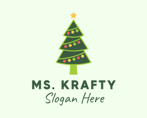 Merry - Holiday Christmas Tree logo design