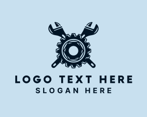 Cog - Industrial Mechanical Wrench logo design