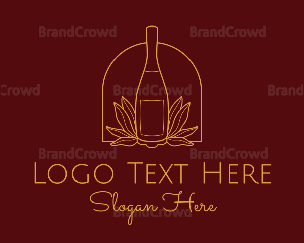 Wine Bottle Drink Logo