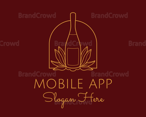 Wine Bottle Drink Logo