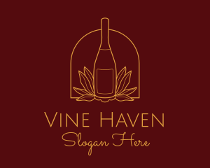 Wine Bottle Drink  logo design