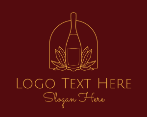Lounge - Wine Bottle Drink logo design