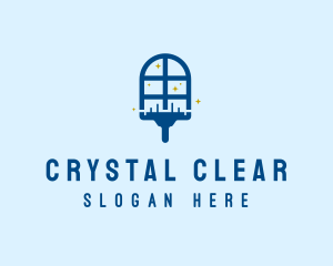 Window Cleaning - Clean Window Squeegee logo design