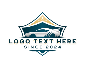 Driving - Sports Car Badge logo design