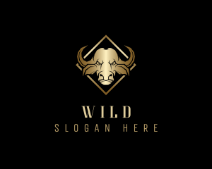Horns - Luxury Bull Animal logo design