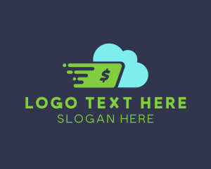 Sending - Express Money Changer Cloud logo design