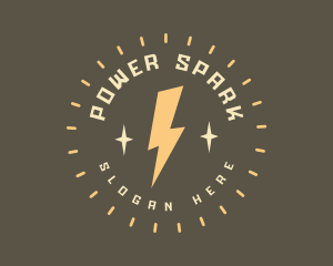 Spark Electric Power Energy logo design