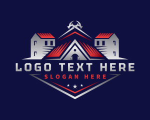 Remodeling - Construction Roof Maintenance logo design