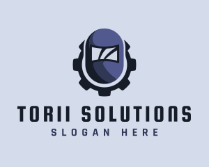 Industrial Welding Helmet logo design