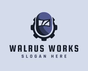 Industrial Welding Helmet logo design