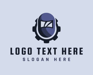 Repair Service - Industrial Welding Helmet logo design