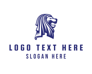 Statue - Modern Asian Merlion logo design