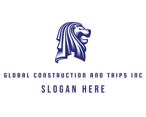 Lion - Modern Asian Merlion logo design