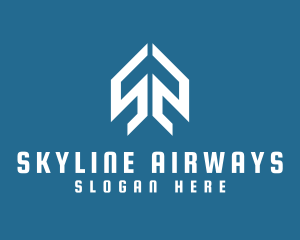 Airplane Arrow Courier logo design