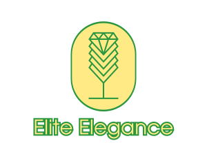 High Class - Diamond Chalice Outline logo design