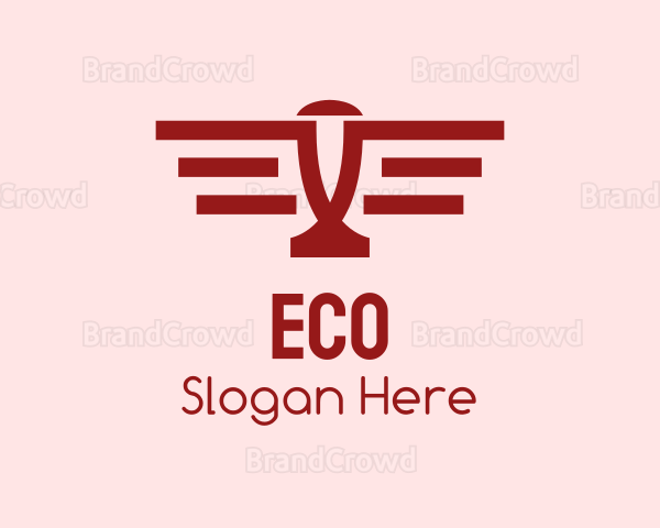 Simple Red Aircraft Logo