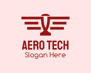 Aero - Simple Red Aircraft logo design