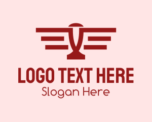 Aero - Simple Red Aircraft logo design