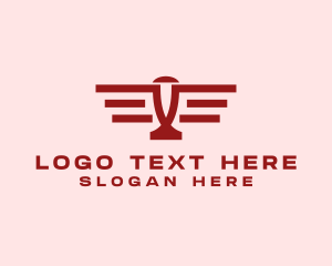 Transport - Simple Red Aircraft logo design