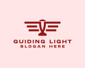 Simple Red Aircraft logo design