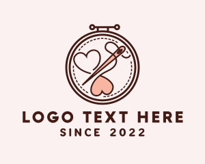 Embroidery - Needle Heart Embroidery logo design