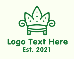 Green - Starry Crown Armchair logo design