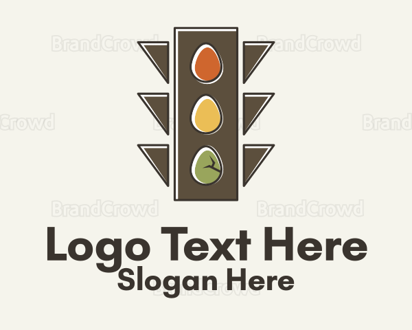 Egg Traffic Stoplight Logo