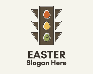 Egg Traffic Stoplight logo design