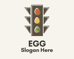 Egg Traffic Stoplight logo design