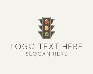 Racing - Egg Traffic Stoplight logo design