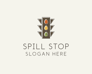 Egg Traffic Stoplight logo design