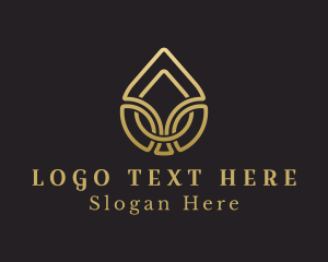 Gold - Golden Wellness Droplet logo design