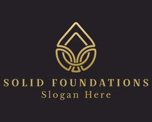 Golden Wellness Droplet  Logo