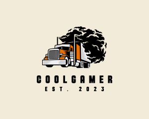 Smoke - Smoking Truck Logistics Cargo logo design