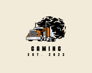 Cargo - Smoking Truck Logistics Cargo logo design