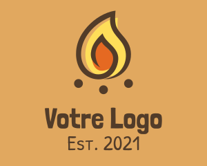 Minimalist Bonfire Light logo design