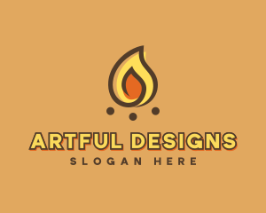 Camping Bonfire Flame logo design