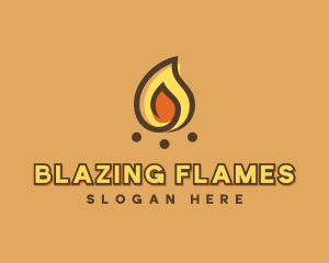 Camping Bonfire Flame logo design