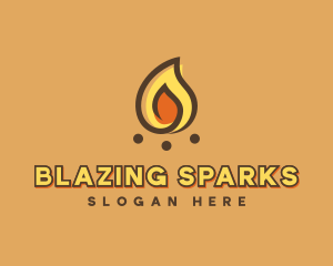 Camping Bonfire Flame logo design